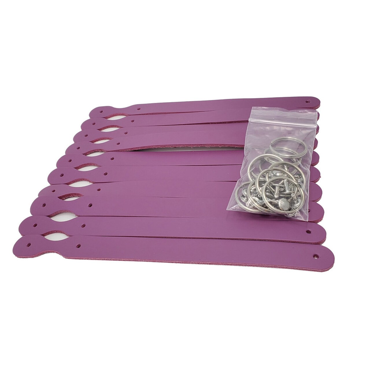 Blank Leather Keychains – 3/4" Full Grain DIY Kit (10 Pack)-Promotional-Fundraising-Personalized Gifts